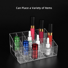 24 Grid Acrylic Lipstick Stand Case Makeup Display Rack