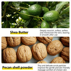 Shea Nut Scrub Cream for Smooth Skin Exfoliation