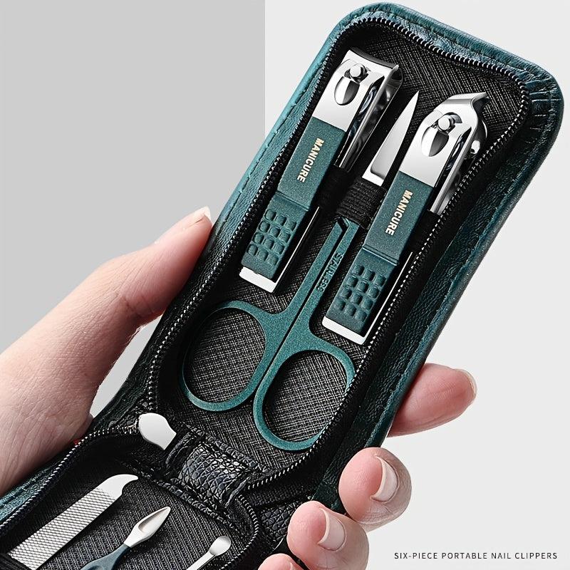 6 Pcs Nail Clippers Set Professional Manicure & Pedicure Kit for Men and Women