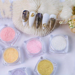 12 pcs Nail Art Powder Glittering Mineral Sand and Sugar Coated