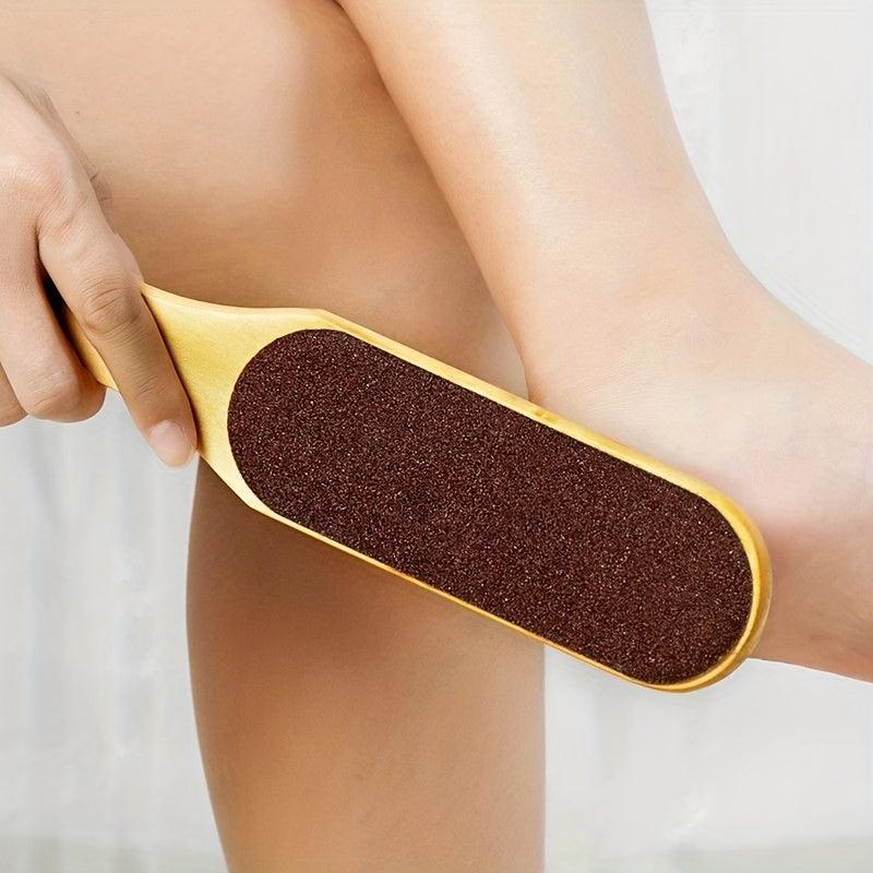 Dual-Sided Wooden Foot File for Smooth Skin - Pedicure Tool for Callus Removal
