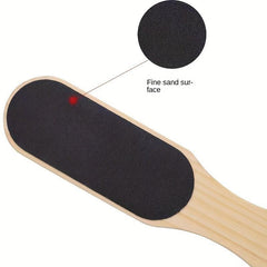 Dual-Sided Wooden Foot File for Smooth Skin - Pedicure Tool for Callus Removal