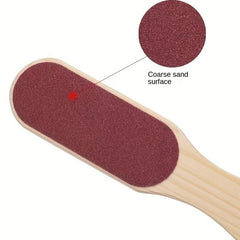 Dual-Sided Wooden Foot File for Smooth Skin - Pedicure Tool for Callus Removal