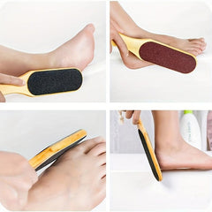 Dual-Sided Wooden Foot File for Smooth Skin - Pedicure Tool for Callus Removal