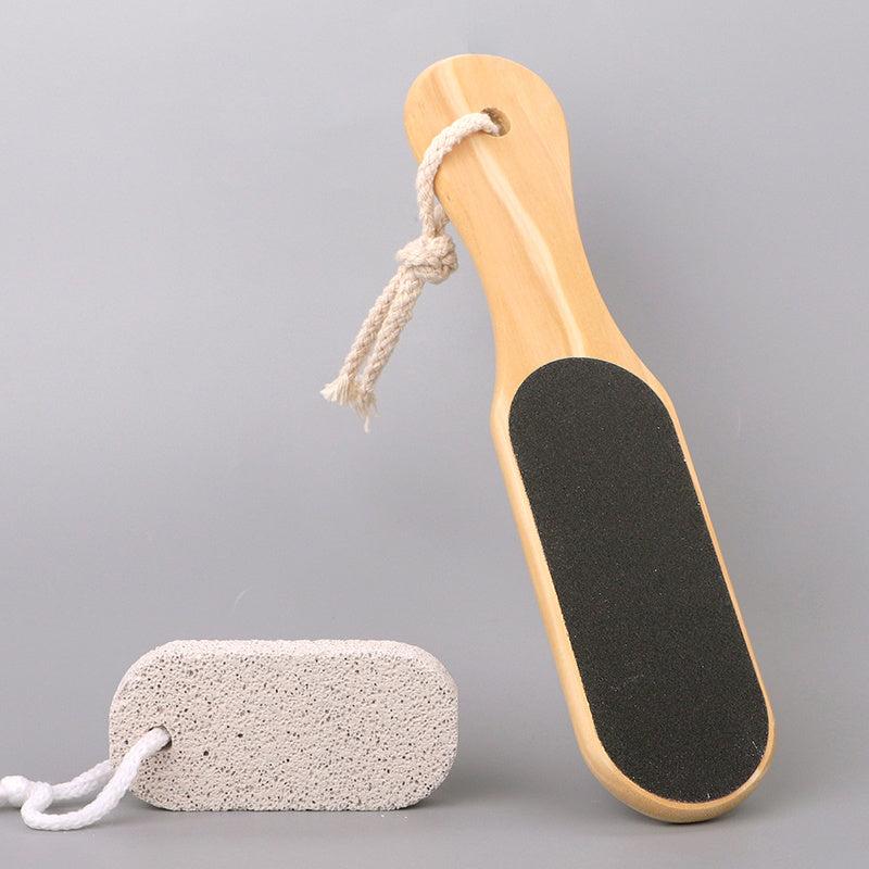 Dual-Sided Wooden Foot File for Smooth Skin - Pedicure Tool for Callus Removal