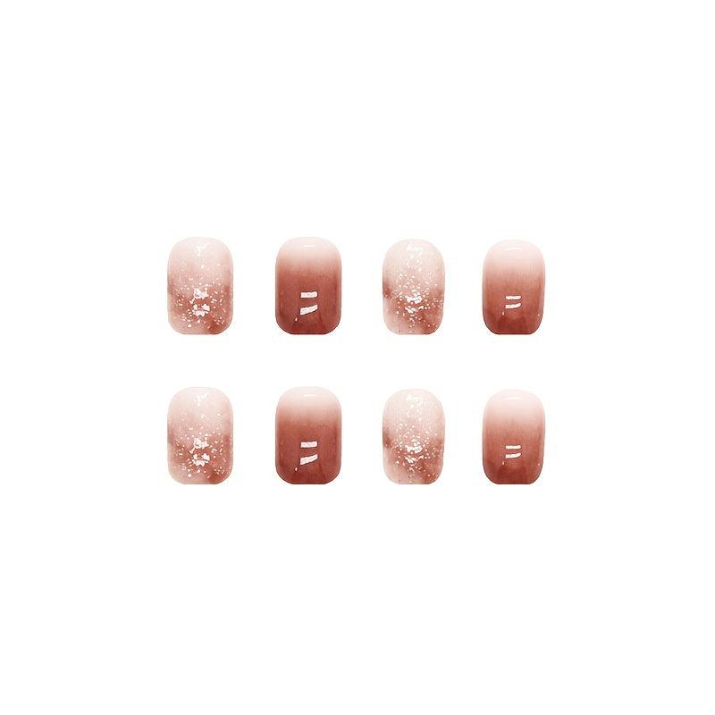 24 Pcs Gradient Coffin Press On Nails for Women & Girls
