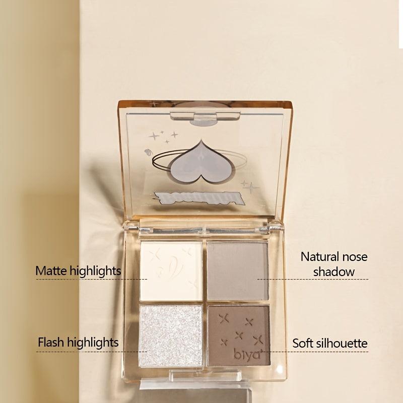 Contouring Palette Matte & Highlighter Powder Natural 3D Facial Contouring