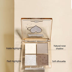 Contouring Palette Matte & Highlighter Powder Natural 3D Facial Contouring