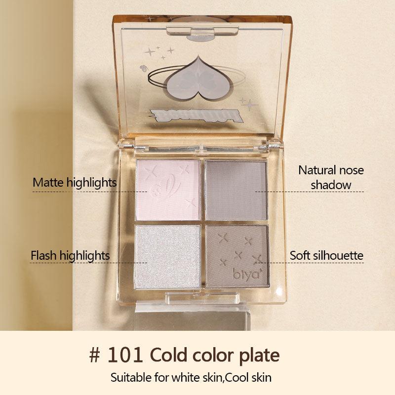 Contouring Palette Matte & Highlighter Powder Natural 3D Facial Contouring