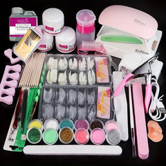 Acrylic Nail Kit for Beginners with Glitter Powder - Professional Manicure