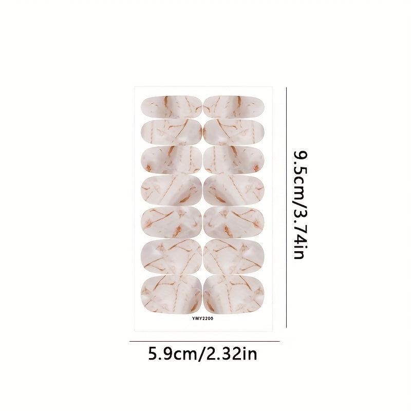 St Patrick's Marble Nail Art Stickers - Self Adhesive Full Nail Stripes