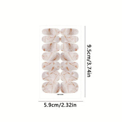 St Patrick's Marble Nail Art Stickers - Self Adhesive Full Nail Stripes