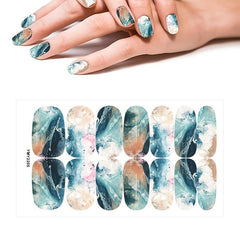 St Patrick's Marble Nail Art Stickers - Self Adhesive Full Nail Stripes