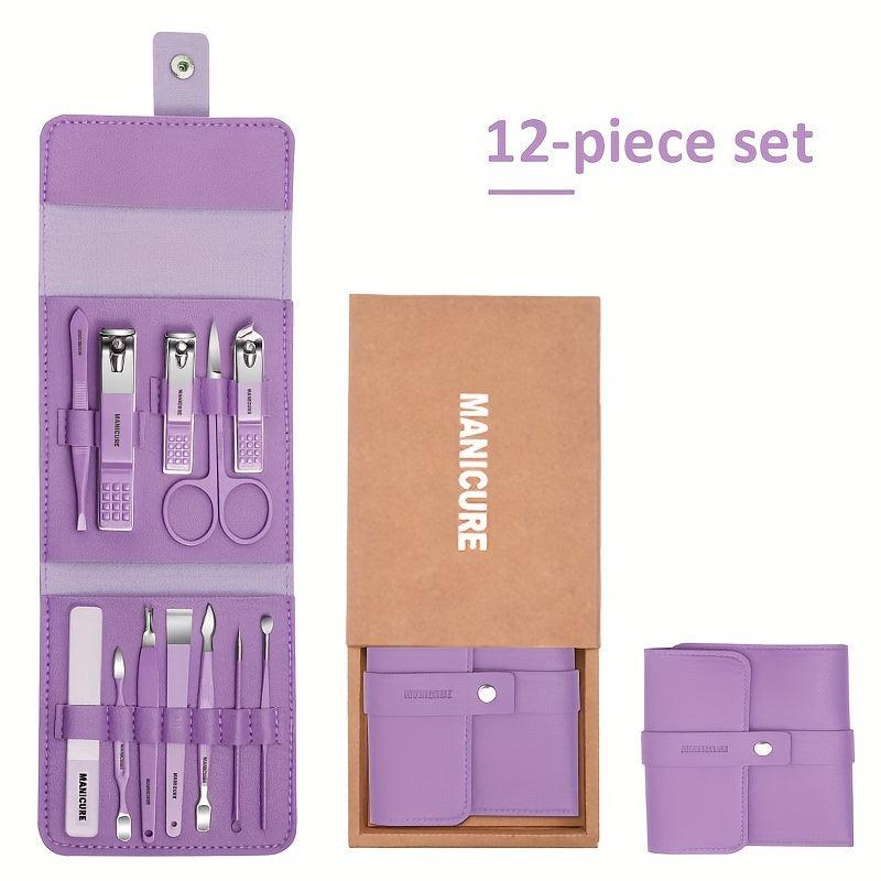 16 Pcs Nail Cutter Set Stainless Steel - Manicure Pedicure Cuticle Tool