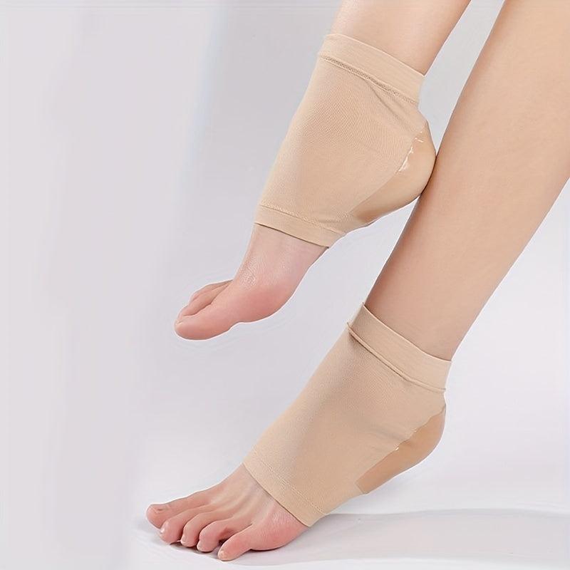 2pcs Moisturizing Silicone Heel Socks for Cracked Heel Relief