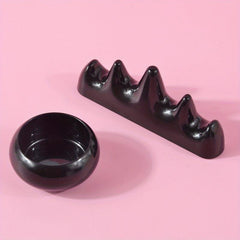 Nail Art Brush Holder Washing Cup Mountain Shape