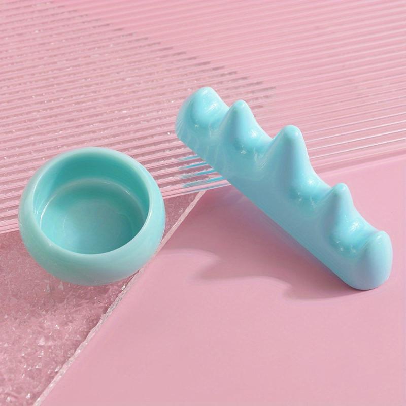Nail Art Brush Holder Washing Cup Mountain Shape