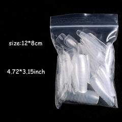 60pcs Nail Extension Stencils Clear Nail Tips Salon DIY Home Art