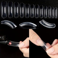 60pcs Nail Extension Stencils Clear Nail Tips Salon DIY Home Art