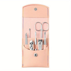 7 Pcs Professional Manicure Pedicure Scissor Set Stainless Steel Nail Clipper