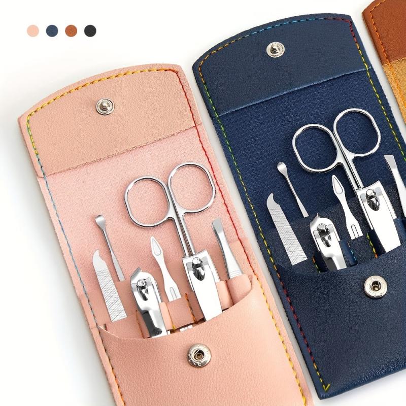 7 Pcs Professional Manicure Pedicure Scissor Set Stainless Steel Nail Clipper