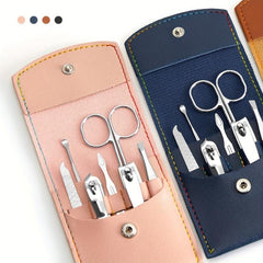 7 Pcs Professional Manicure Pedicure Scissor Set Stainless Steel Nail Clipper