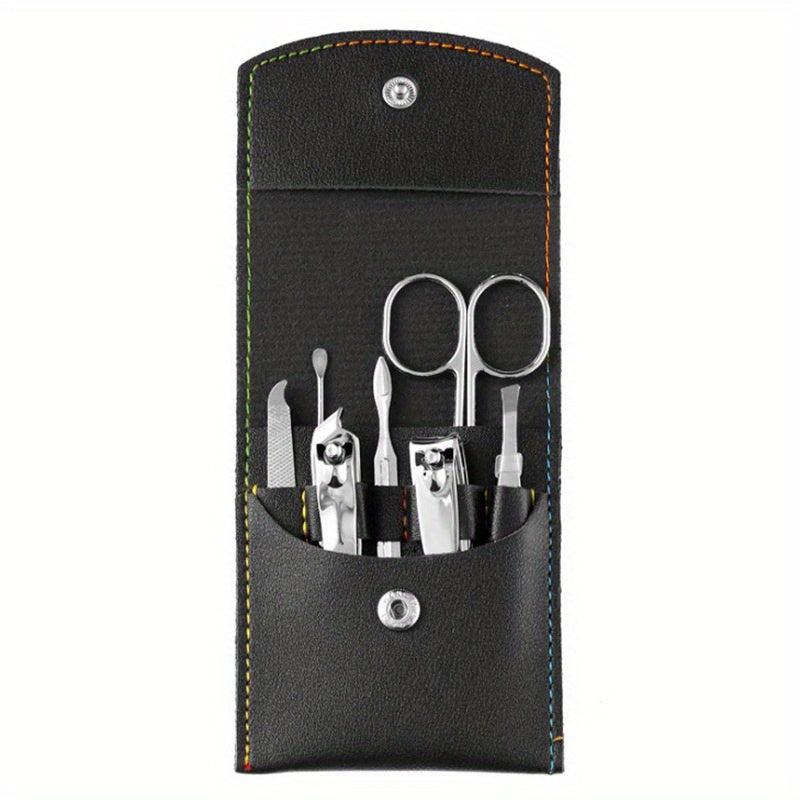 7 Pcs Professional Manicure Pedicure Scissor Set Stainless Steel Nail Clipper