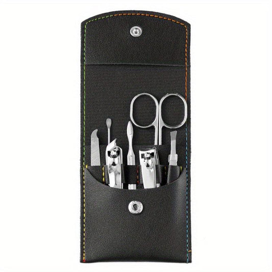 7 Pcs Professional Manicure Pedicure Scissor Set Stainless Steel Nail Clipper