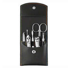 7 Pcs Professional Manicure Pedicure Scissor Set Stainless Steel Nail Clipper