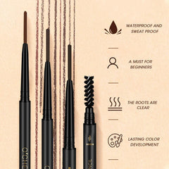 Waterproof Eyebrow Pencil 4 Colors Long Lasting with Brush