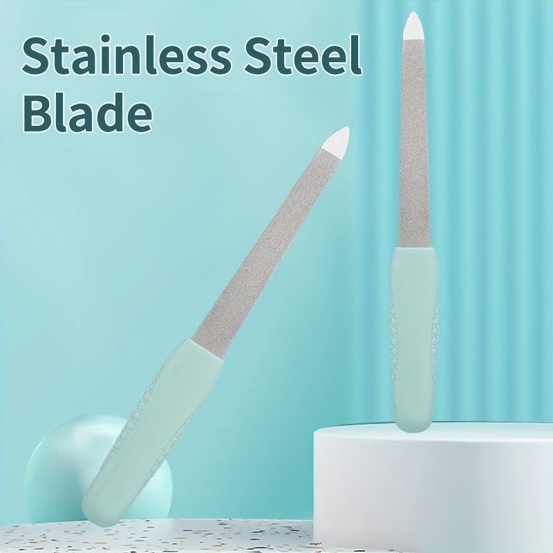 Stainless Steel Nail Filer with Silicone Handle