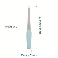 Stainless Steel Nail Filer with Silicone Handle