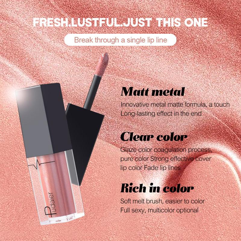 Golden Matte Metallic Chameleon Lip Gloss