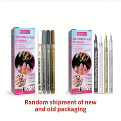 4pcs Waterproof Nail Enhancement Pens Nail Art Graffiti Drawing Pens