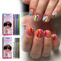 4pcs Waterproof Nail Enhancement Pens Nail Art Graffiti Drawing Pens