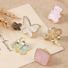 Adjustable Painting Plate Ring Nail Palette Finger Ring Eyelash Glue Holder