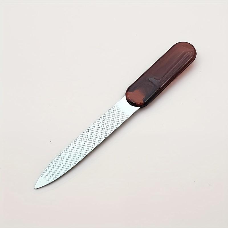 5 Pcs Stainless Steel Nail File with Plastic Handle