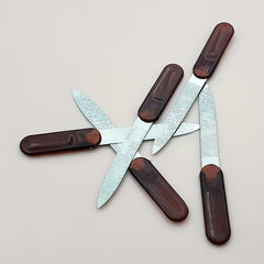 5 Pcs Stainless Steel Nail File with Plastic Handle