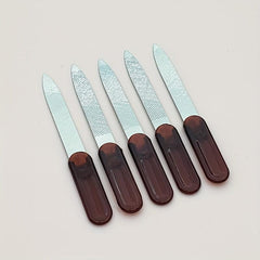 5 Pcs Stainless Steel Nail File with Plastic Handle