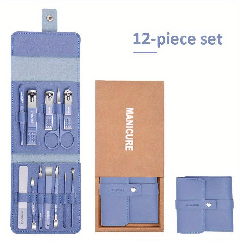 16 Pcs Stainless Steel Nail Clippers Set With Nail Scissors