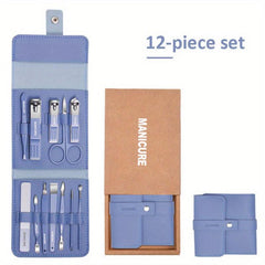 16 Pcs Stainless Steel Nail Clippers Set With Nail Scissors