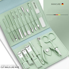16 Pcs Stainless Steel Nail Clippers Set With Nail Scissors
