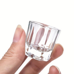 Clear Acrylic Liquid Powder Dish Bowl Cup with Steel Lid