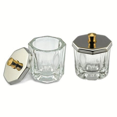 Clear Acrylic Liquid Powder Dish Bowl Cup with Steel Lid