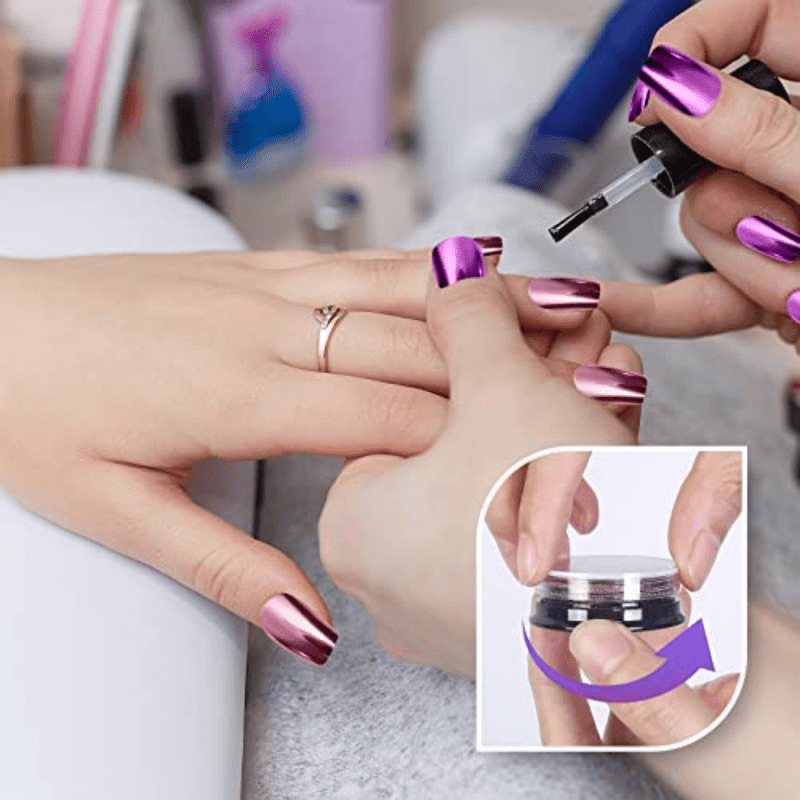 Metallic Mirror Effect Nail Powder for Nail Art Gel Polish