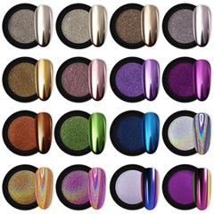 Metallic Mirror Effect Nail Powder for Nail Art Gel Polish