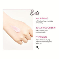 Japan Sakura Hand Cream Moisturizing Hand Lotion Soothes Dry Hands