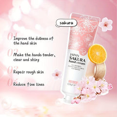 Japan Sakura Hand Cream Moisturizing Hand Lotion Soothes Dry Hands