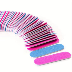 100 Pcs Double Side Nail Files Set for Gel Polish Manicure Pedicure