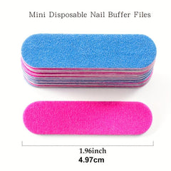 100 Pcs Double Side Nail Files Set for Gel Polish Manicure Pedicure